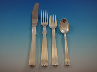 Baronet aka Arvesolv by Hans Hansen Sterling Silver Flatware Set Service Danish