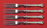 Chantilly by Gorham Sterling Silver Fruit Fork Set 4-Piece Custom Made 6" HH WS