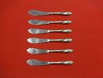 Sculptured Rose by Towle Sterling Silver Trout Knife Set 6pc HHWS Custom 7 1/2"