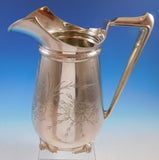 Gorham Sterling Silver Water Pitcher with Engraved Cherub and Grapes (#2897)