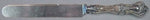 Majestic by Alvin Sterling Silver Regular Knife Blunt Silverplate Blade 8 1/2"