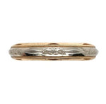 14k White and Yellow Gold Men's Wedding Band Size 10.75 Ring (#J6644)
