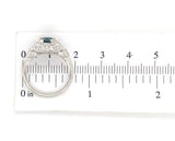 Art Deco Platinum 1.04 Carat Genuine Sapphire and Diamond Filigree Ring (#J7179)
