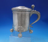 Tinn Norge Norwegian Pewter Tankard Hinged Cover Ball Claw Feet #507/2 (#6859-2)