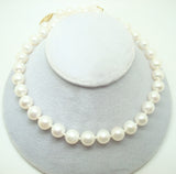 14k Yellow Gold Strand of 9mm Freshwater Pearl Necklace Jewelry (#J2712)