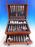 Renaissance by Christofle France Sterling Silver Flatware Service Set 59 pieces
