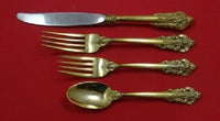 Grande Baroque Gold By Wallace Sterling Silver Regular Size Place Setting(s) 4pc