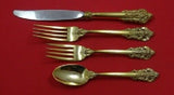 Grande Baroque Gold By Wallace Sterling Silver Regular Size Place Setting(s) 4pc