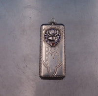 Breadner Mfg Co Sterling Silver Card Case for Stamps "BPOE Elk's Club" (#6993)