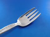 Lap Over Edge Acid Etched by Tiffany Sterling Fish Fork 3 Fish Seaweed 6 1/2"