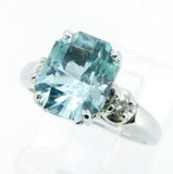 14k White Gold Fancy Radiant Cut 1.80 Carat Genuine Natural Aquamarine (#J4416)