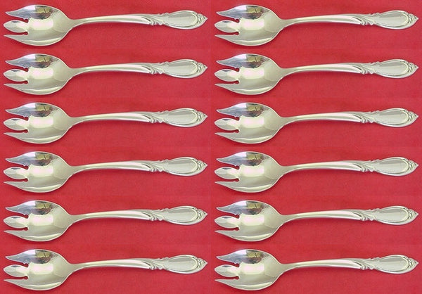 Rhapsody New by International Sterling Silver Ice Cream Fork Set of 12 Custom 6"