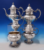 Grande Baroque by Wallace Sterling Silver Tea Set 6pc #4850-9 (#7467)