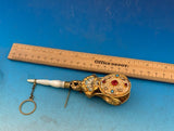 Large Tussie Mussie Posey Posy Holder with Enamel and Paste Stones (#J1304)