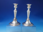 Beaded by LP & Co English Silver and Copper Candlestick Pair c.1930 (#5977)