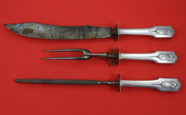 Adam by Shreve Sterling Silver Roast Carving Set 3-pc knife 14 1/2" fork 11 1/2"