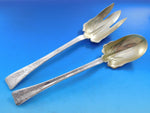 Lap Over Acid Etched by Tiffany Sterling Silver Salad Set GW Bird Flowers 10 1/2