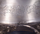 Vincenz Carl Dub Austrian .800 Silver Tray Oval Pierced Lattice Flowers #6813-2