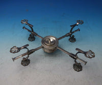 Augustin Lesage English Georgian Sterling Silver Warming Stand w/ Burner (#5703)