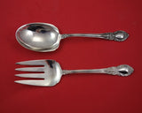 American Victorian by Lunt Sterling Silver Salad Serving Set 2pc AS Orig 8 5/8"