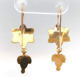 Genuine Natural Bohemian Garnet Drop Dangle Earrings w/ New 14k Wires (#J6488)