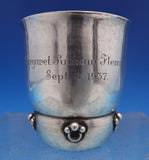 Grann and Laglye Sterling Silver Baby Cup Handrought Handle Applied Beads #8325