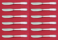 Old English Tipt By Gorham Sterling Silver Butter Spreader HH Modern Set 12 pcs