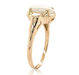 9k Yellow Gold Vintage Genuine Natural Opal Ring Size 6.75 (#J6934)