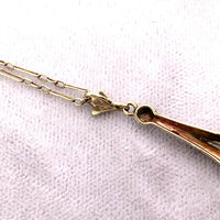 14k Yellow Gold Art Deco Diamond Lavaliere by Hagerstrom (#J5409)