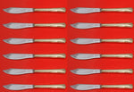 Greenbrier by Gorham Sterling Silver Fish Knife Custom Set 12 pcs 8 1/4"