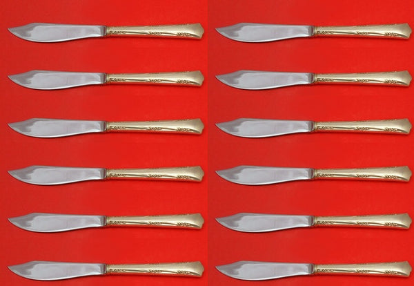 Greenbrier by Gorham Sterling Silver Fish Knife Custom Set 12 pcs 8 1/4"