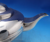 Harris Stanwood Coin Silver Tea Pot with 3-D Dog Finial 5" x 10" (#7455)