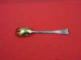 Lap Over Edge Acid Etched by Tiffany & Co Sterling Ice Cream Fork grass 5 3/4"
