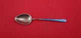 David Andersen Norwegian Sterling Demitasse Spoon vermeil Lt. Blue enamel 3 3/4"