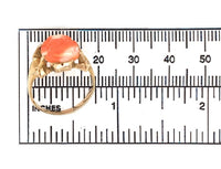 10k Yellow Gold Victorian Genuine Natural Coral Cameo Ring Size 6.5 (#J6299)