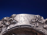 Belgian Silver Wolfers Brothers Art Nouveau Chased Flowers Plate (#4319)