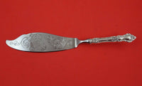 Meadow Rose by Wallace Sterling Silver Fish Server HH WS engraved blade 11"