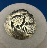 Sterling Handwrought Stavre Gregor Panis Flower Pin (#J5235)