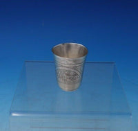 Russian .875 Silver Shot Glass Bright-Cut w/ Church 1 3/4" x 1 5/8" #84 (#5176)