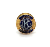 10k Yellow Gold Kiwanis Tie Tack Lapel Pin with Blue White Enamel (#J6257)