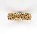 14k Yellow Gold Daisy Flower Eternity Wedding Band Size 7.25 Jewelry (#J6283)
