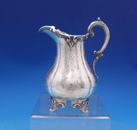Robert Harper English Victorian Sterling Silver Tea Set 4pc w/Bird SP Tray #7043