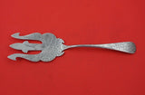 Woodbine Engraved By Seymour Sterling Salad Serving Fork 3-tine brite-cut 9 7/8"