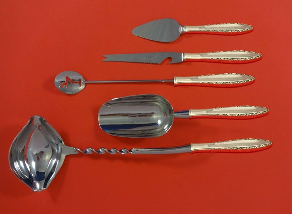 Lace Point by Lunt Sterling Silver Cocktail Party Bar Serving Set Custom Made