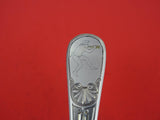 King William Engraved by Tiffany and Co Sterling Pea Spoon GW fluted 8 1/4"