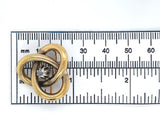 14k Gold Georgian Rose Cut Genuine Natural Diamond Pin Tri-Circle Knot (#J6255)