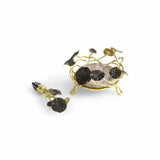 Michael Aram Brass, Stainless & Marble Monet's Garden Wine Coaster & Stopper New