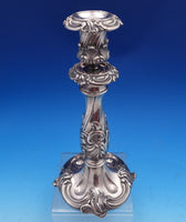 Burgundy by Reed and Barton Silverplate Candelabra Pair 5-Light #74 15" (#8258)