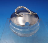 Blossom by Webster Sterling Silver Engraved Crystal Jelly Jar w/ Flowers (#7262)