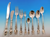 Violet by Wallace Sterling Silver Flatware Service for 8 Set 77 pcs no monograms